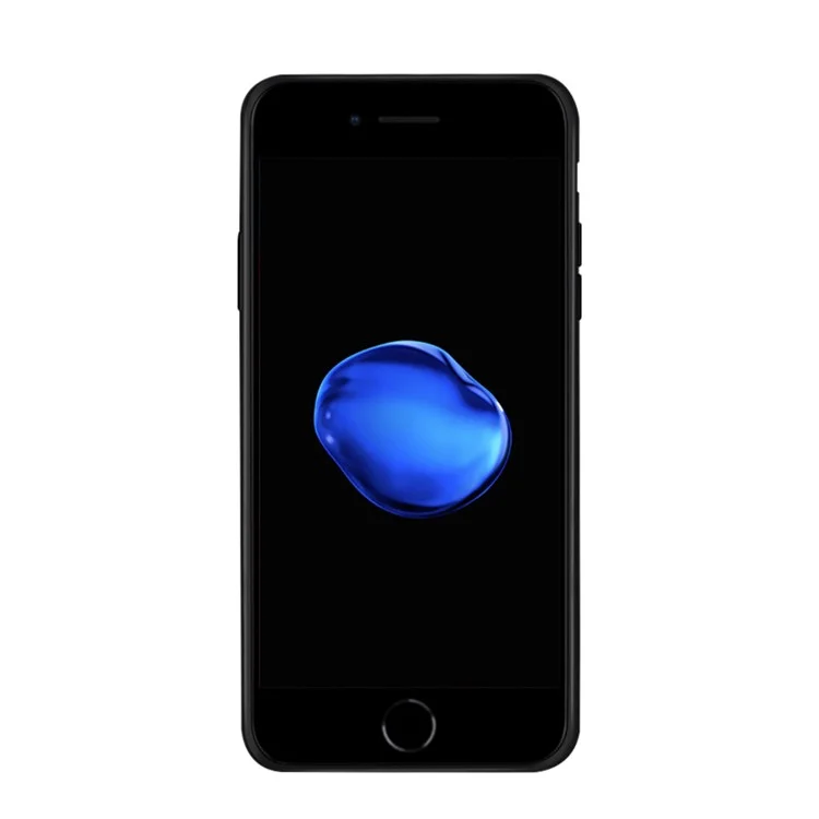 Red - NXE Tempered Glass Back + TPU Hybrid Phone Cover for iPhone 8 Plus / 7 Plus
