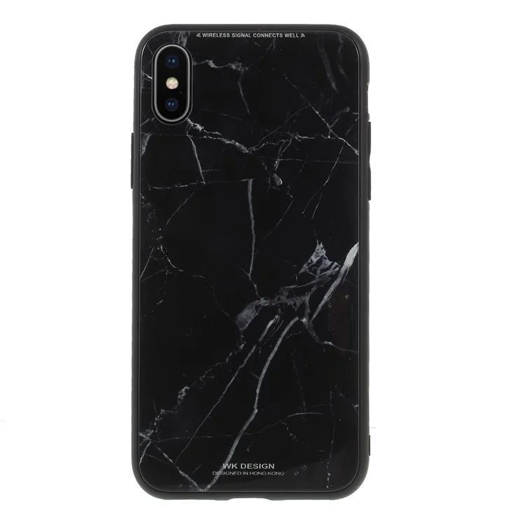 WK Marble Pattern Printing PC + TPU Hybrid Case for iPhone 8 / 7 4.7 inch - Black