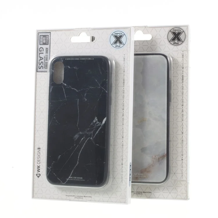 WK Marble Pattern Printing PC + TPU Hybrid Case for iPhone 8 / 7 4.7 inch - Black