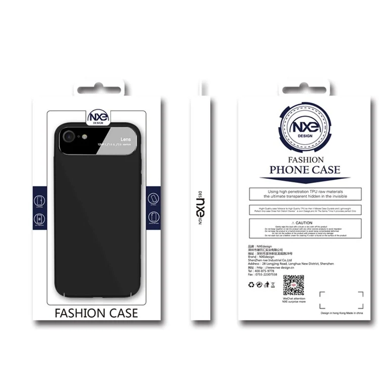 NXE Acrylic + PC Hybrid Back Mobile Case for iPhone 8 / 7 4.7 inch - Black