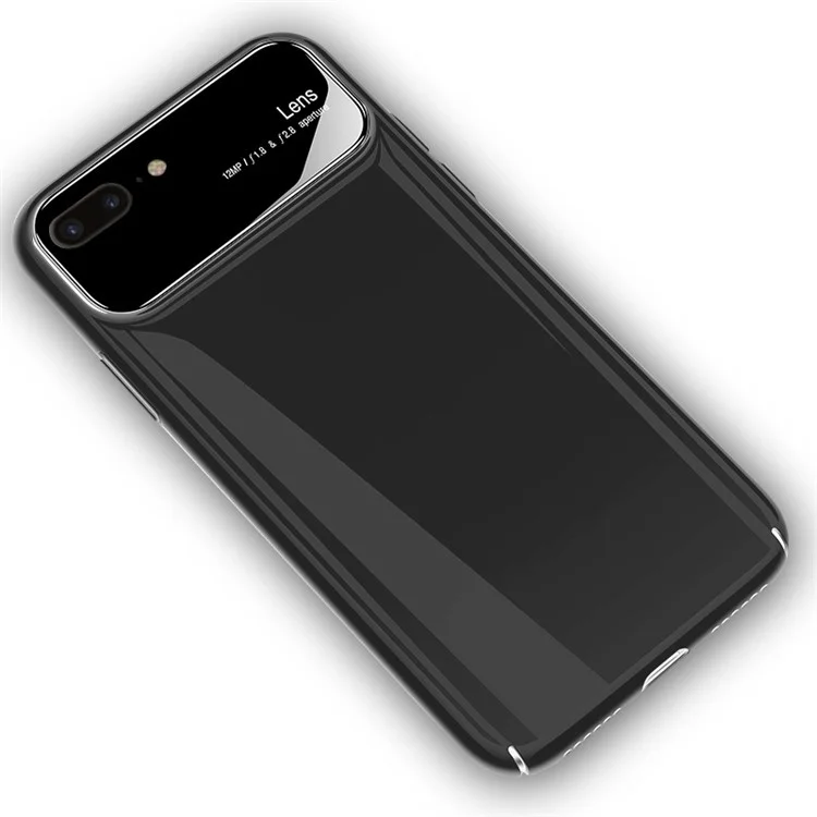 NXE PC + Clear Acrylic Hybrid Phone Case for iPhone 8 Plus/7 Plus 5.5 inch - Black