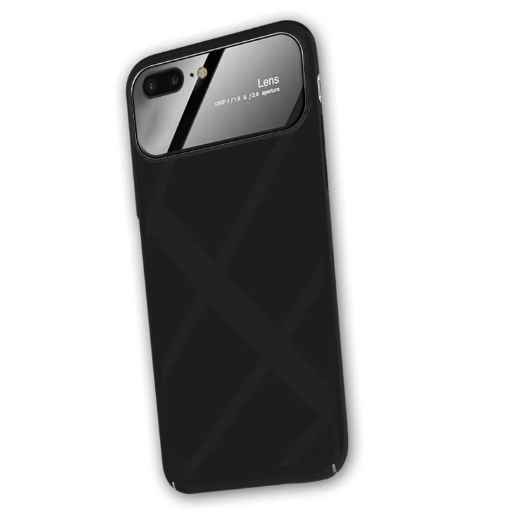 NXE PC + Clear Acrylic Hybrid Phone Case for iPhone 8 Plus/7 Plus 5.5 inch - Black