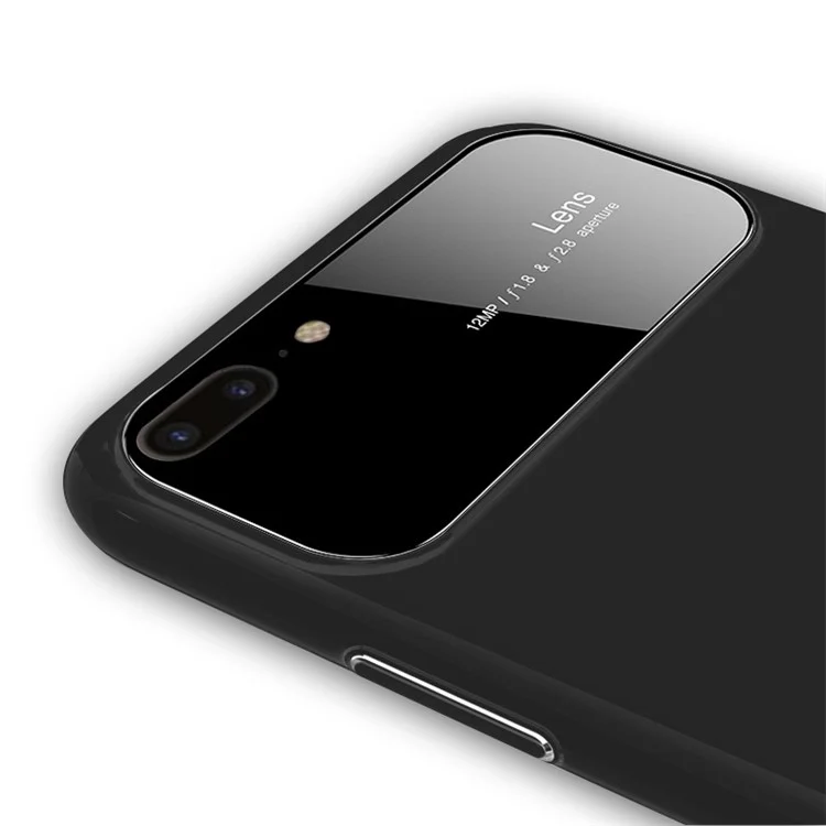 NXE PC + Clear Acrylic Hybrid Phone Case for iPhone 8 Plus/7 Plus 5.5 inch - Black
