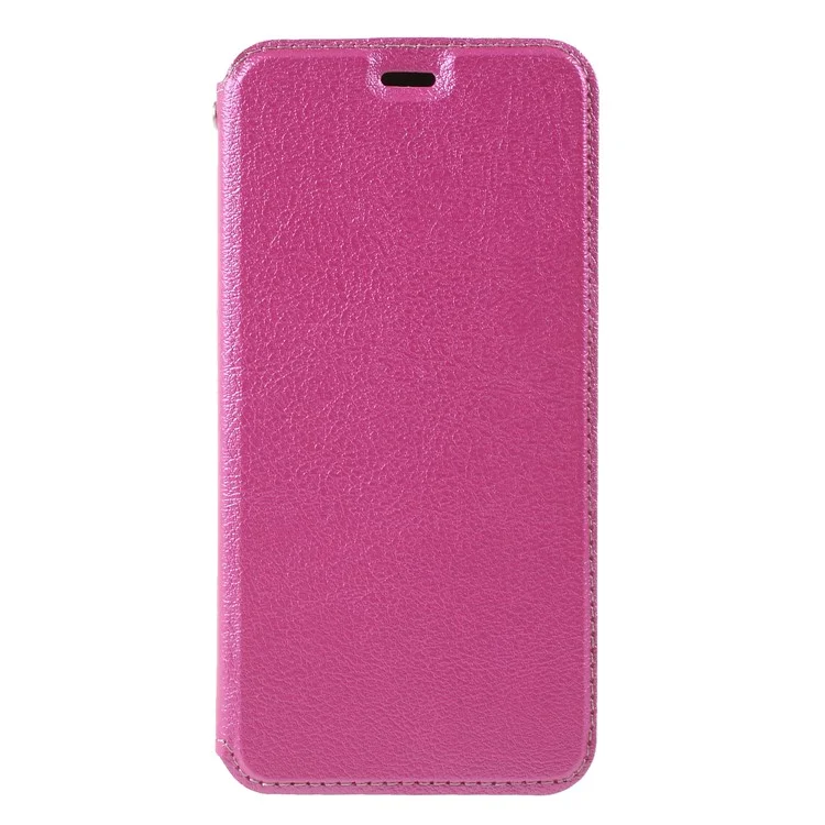 Auto-absorbed Leather Card Holder Stand Phone Case for iPhone X - Rose
