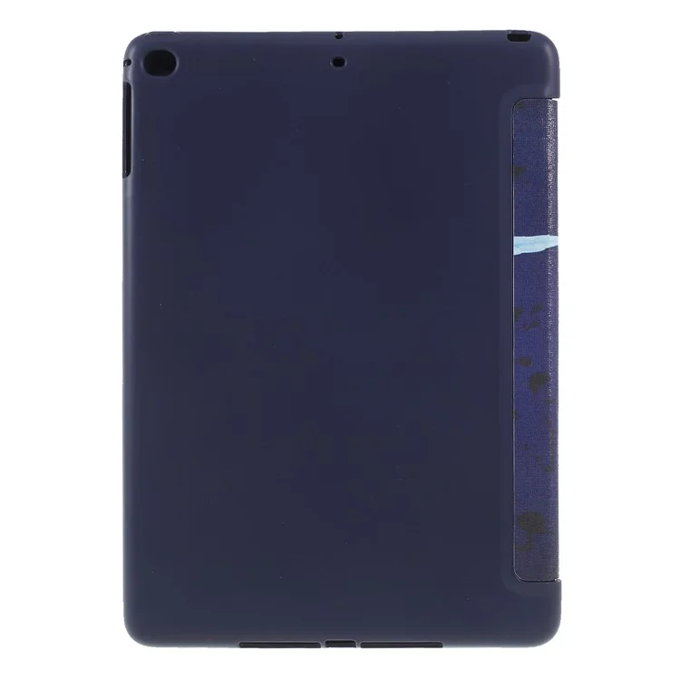 Estuche de Cuero de Stand Tri-pliegue Para Ipad de 9.7 Pulgadas (2018) /9.7 Pulgadas (2017)/Air 2/Air - Mariposa y Flor