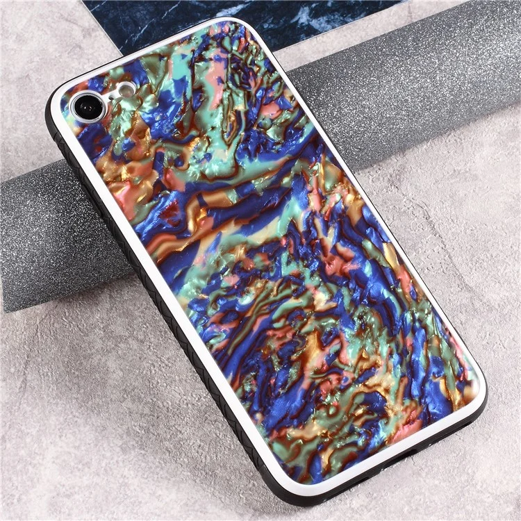 Natural Sea Shell Amber Series Epoxy TPU + PC Hybrid Back Case for iPhone 8/7 4.7 inch - Multi-color