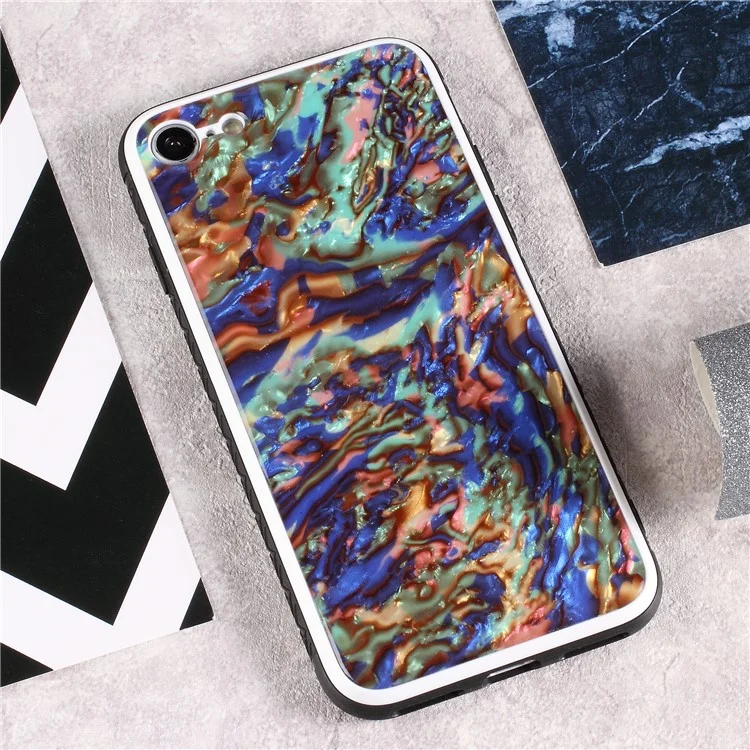 Natural Sea Shell Amber Series Epoxy TPU + PC Hybrid Back Case for iPhone 8/7 4.7 inch - Multi-color