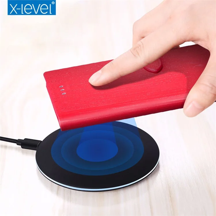 X-LEVEL Vertical Stripes Wallet Stand Leather Phone Case for iPhone 8 / 7 - Red