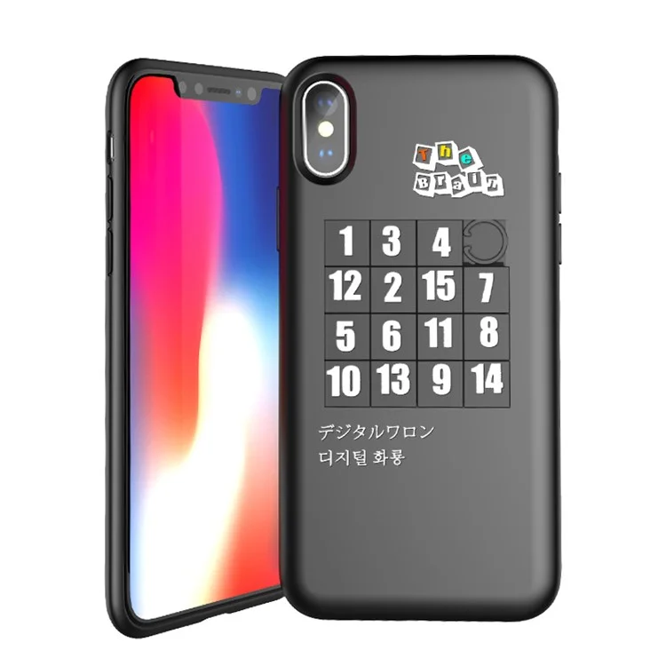 Numbers Pattern Hard Plastic Case for iPhone X