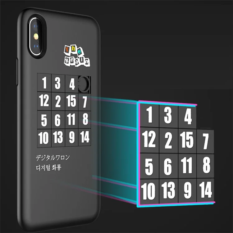Numbers Pattern Hard Plastic Case for iPhone X