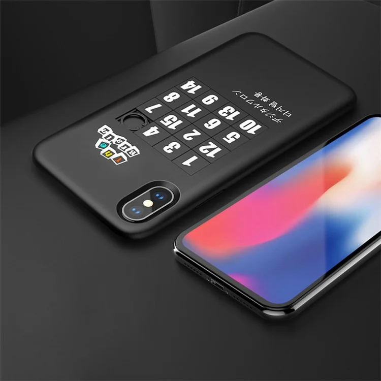 Numbers Pattern Hard Plastic Case for iPhone X