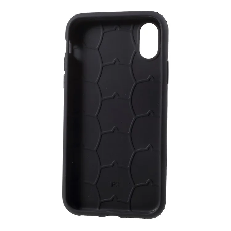 2-in-1 Drop-proof Brushed PC + TPU Phone Case for iPhone X (Ten) - Black