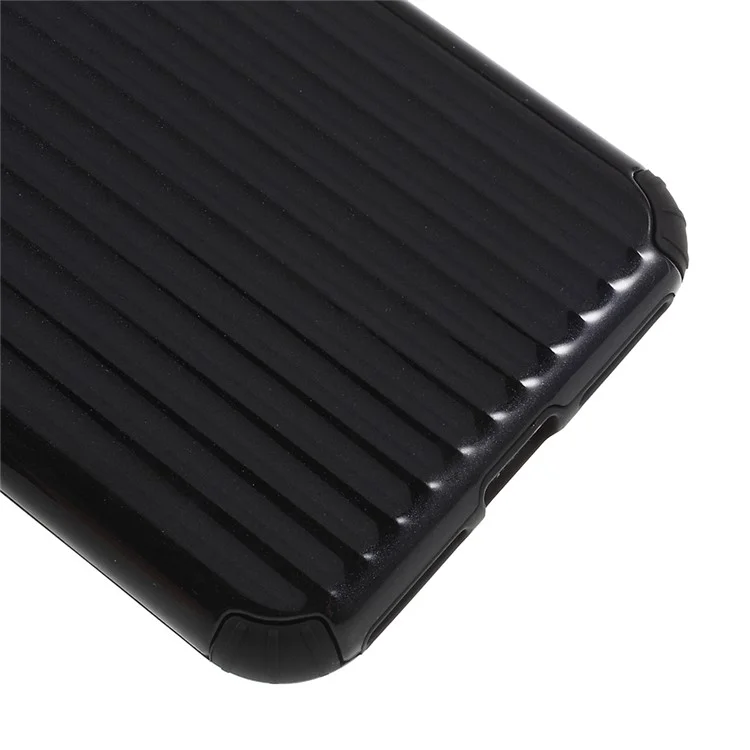 Traveling Case Pattern Anti-drop PC + TPU Hybrid Protection Casing for iPhone 8 Plus / 7 Plus 5.5 inch - Black