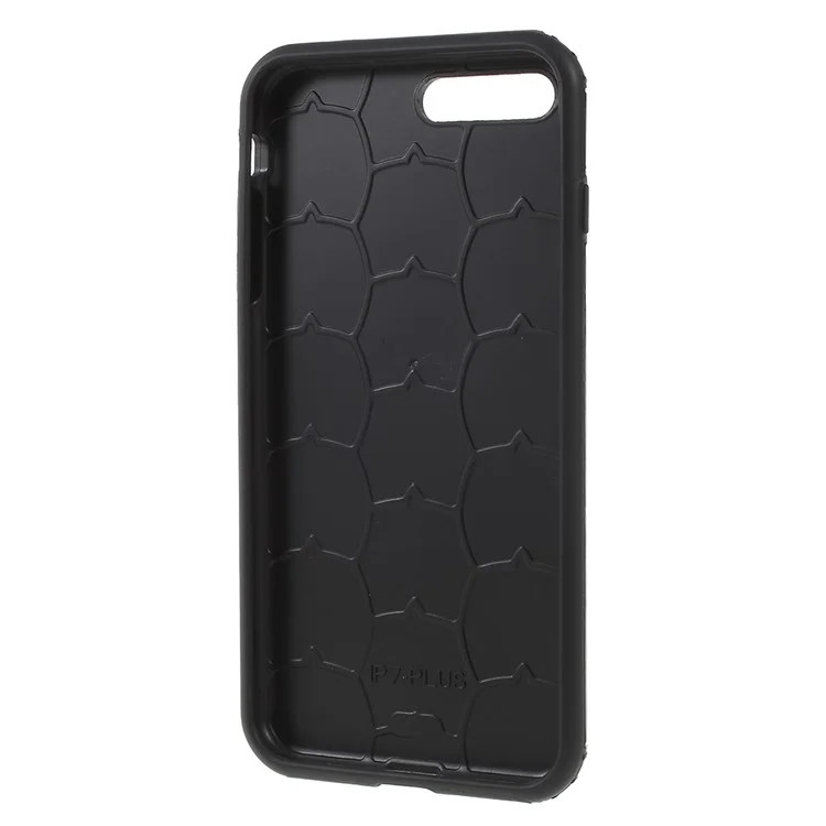 Traveling Case Pattern Anti-drop PC + TPU Hybrid Protection Casing for iPhone 8 Plus / 7 Plus 5.5 inch - Black