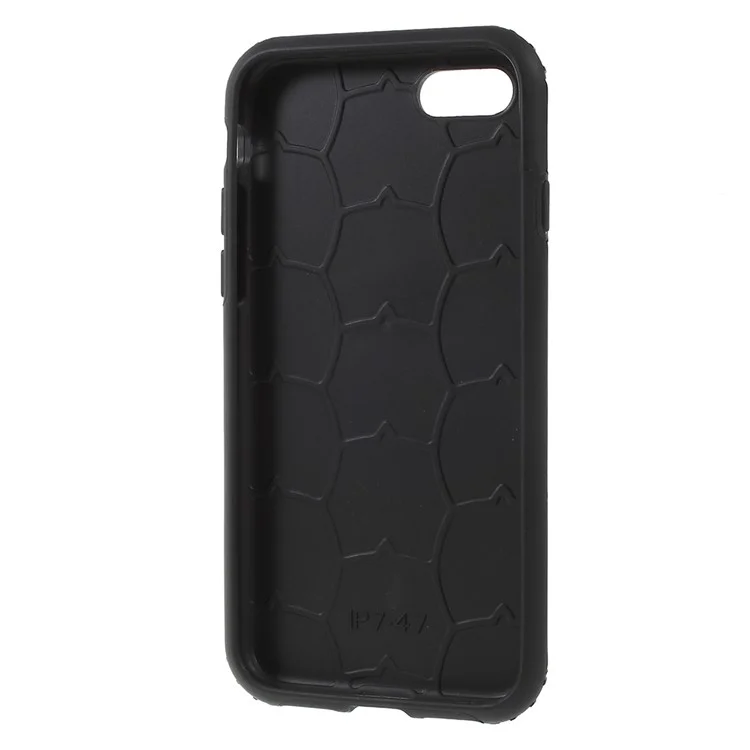 Traveling Case Pattern Anti-drop PC + TPU Hybrid Protection Case for iPhone 8 / 7 4.7 inch - Black