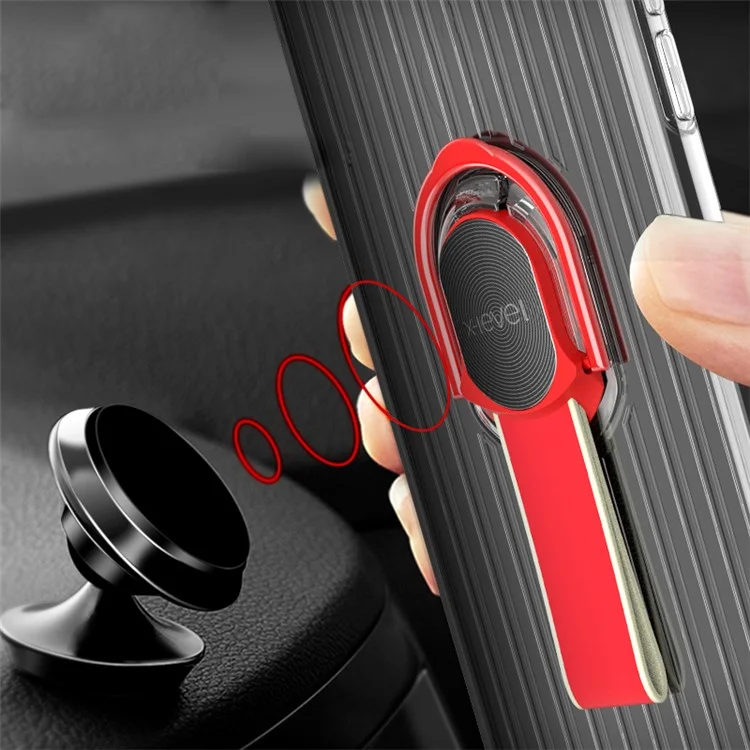 X-LEVEL Detachable Finger Ring Kickstand TPU + PC Combo Case for iPhone 6s/6 4.7-inch (Built-in Magnetic Metal Sheet) - Red