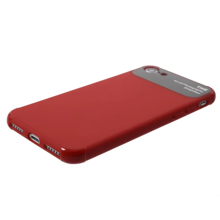 Drop Resistance PC TPU Hybrid Mobile Phone Case for iPhone 8 / 7 - Red