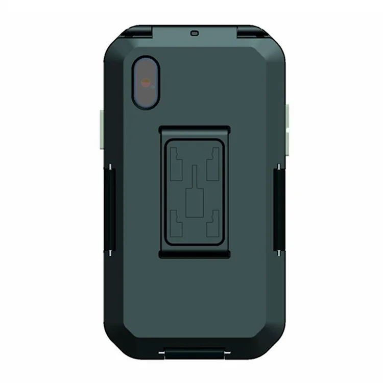For iPhone X 5-in-1 IPX8 10m ABS Waterproof Case + Bike Mount + Wrist Strap + Neck Lanyard + Carabiner