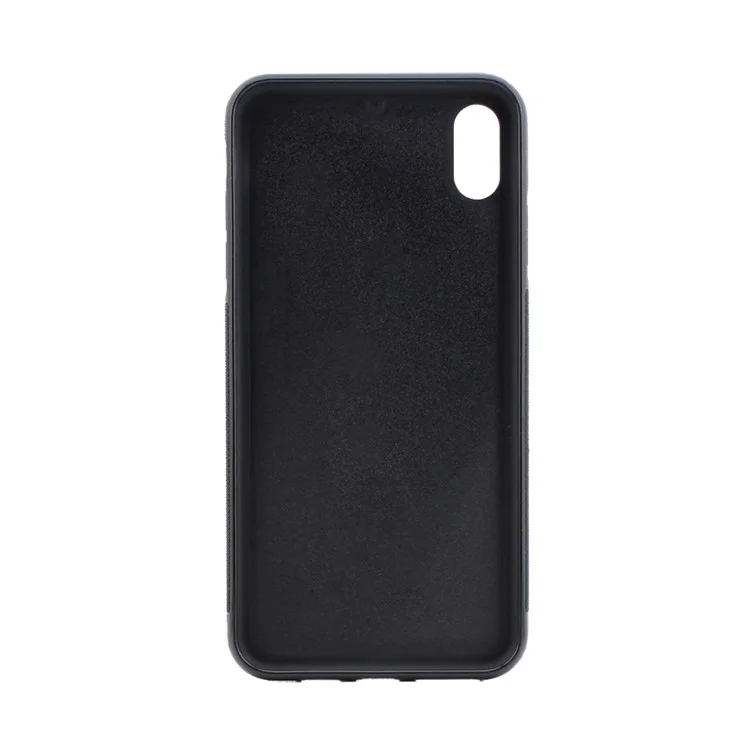 Anti-slip Woven Texture PC + TPU Combo Case with Round Camera Cut for iPhone 9 Plus - Black