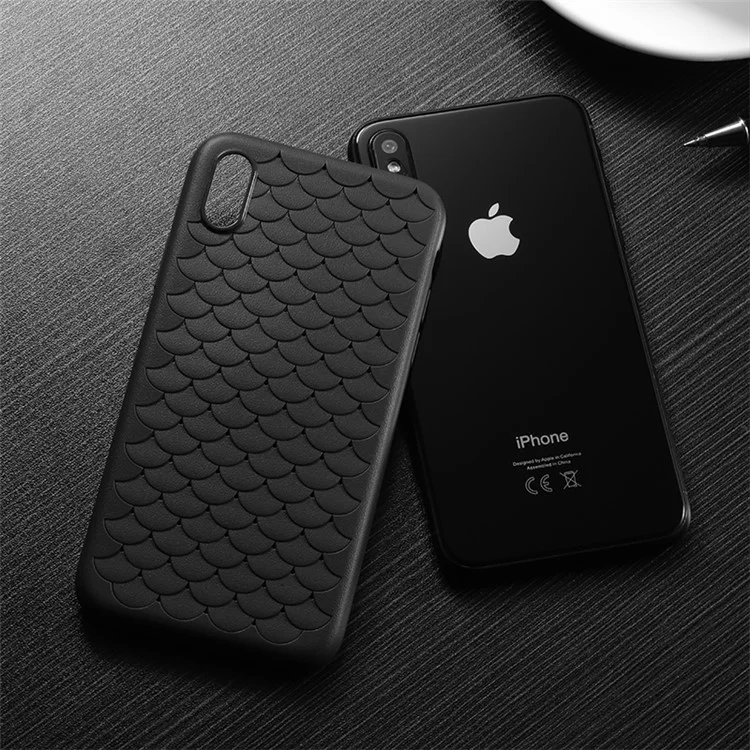 BENKS 3D Cloud Series Breathable TPU Gel Cover for iPhone X - Black