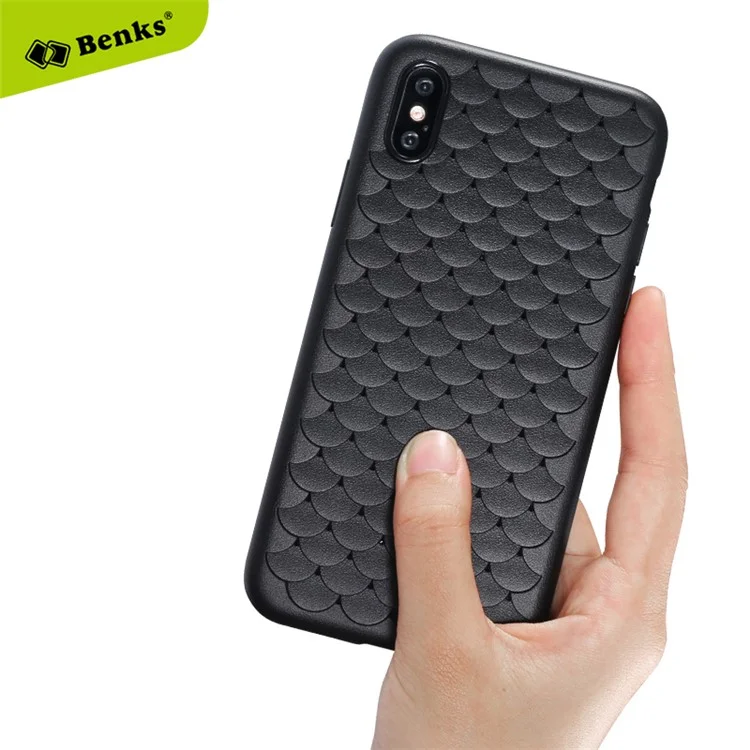 BENKS 3D Cloud Series Breathable TPU Gel Cover for iPhone X - Black