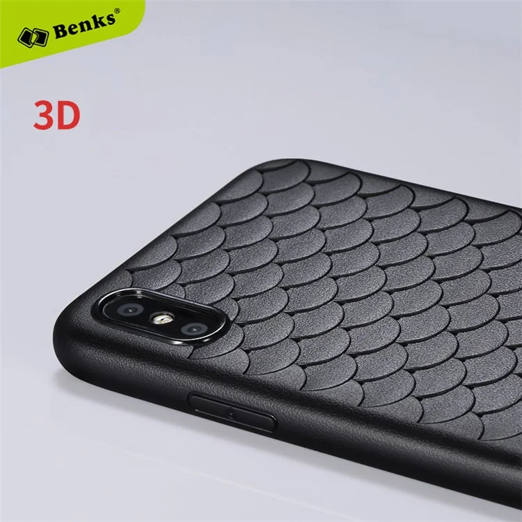 BENKS 3D Cloud Series Breathable TPU Gel Cover for iPhone X - Black