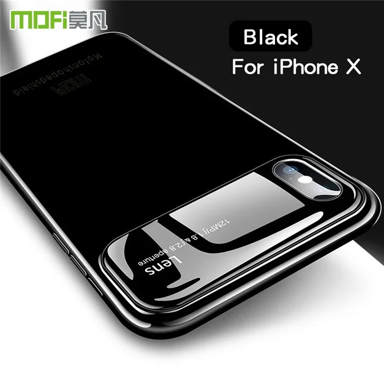 MOFI Shaped Shield Series Alumma Glass + PC Combo Case for iPhone X - Black