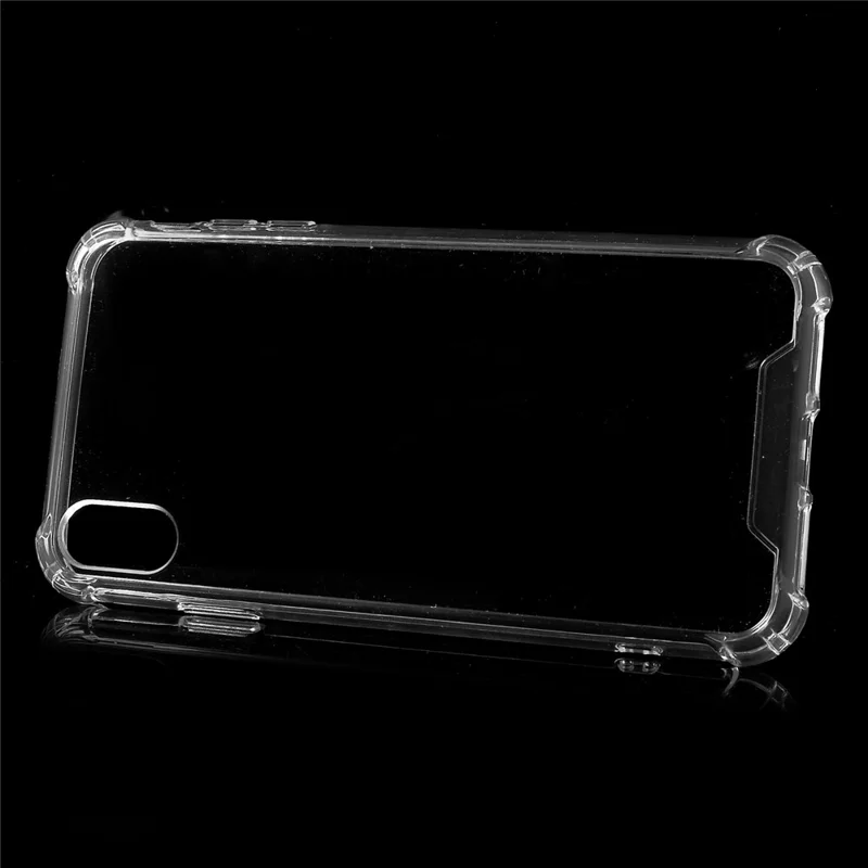 Drop-Proof Clear Acrylic Back + TPU Edge Hybrid Mobile Casing for iPhone XS Max 6.5 inch