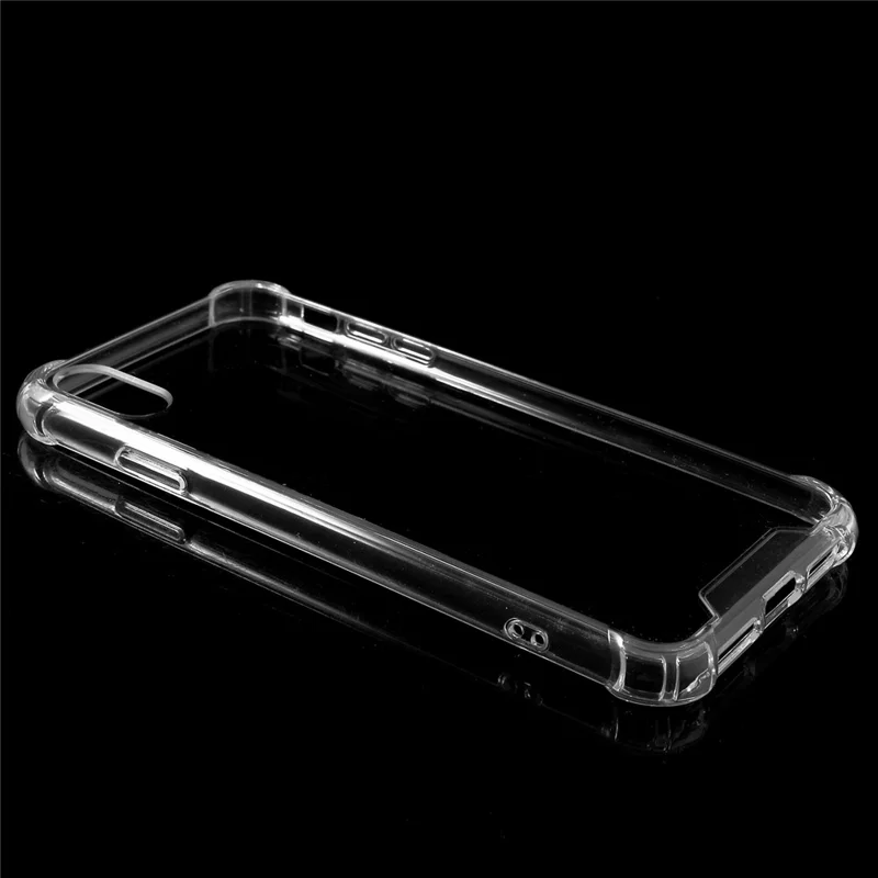 Drop-Proof Clear Acrylic Back + TPU Edge Hybrid Mobile Casing for iPhone XS Max 6.5 inch