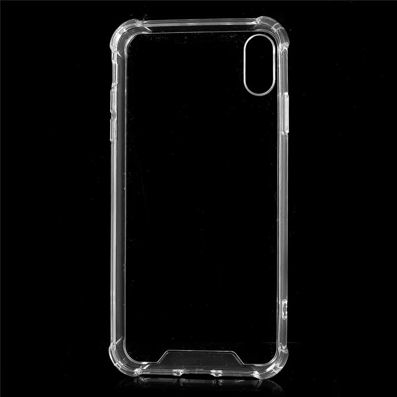 Drop-Proof Clear Acrylic Back + TPU Edge Hybrid Mobile Casing for iPhone XS Max 6.5 inch