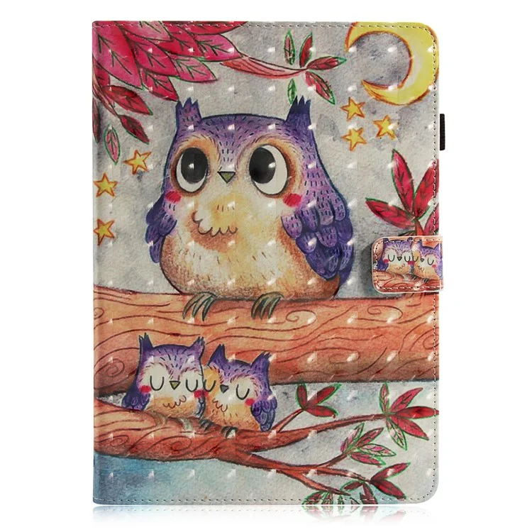 Pattern Printing Wallet Stand Smart Leather Case for iPad Pro 10.5-inch (2017) - Owls on Branch