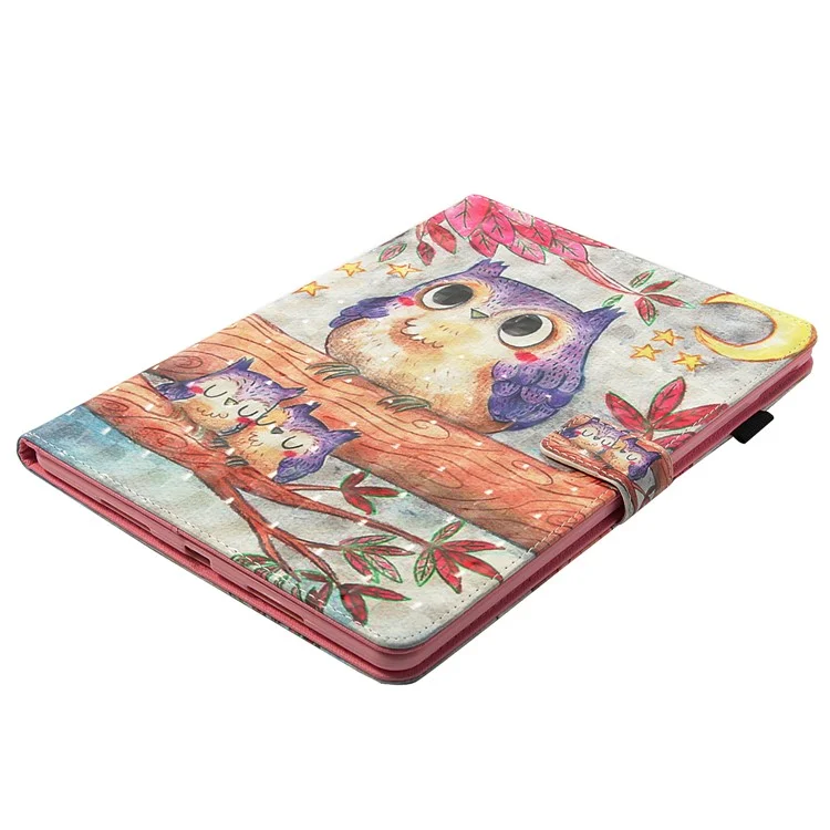 Pattern Printing Wallet Stand Smart Leather Case for iPad Pro 10.5-inch (2017) - Owls on Branch
