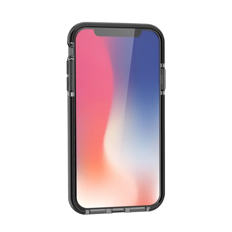 Bi-color Drop-proof Soft TPU Case for iPhone 9 - Black / Grey