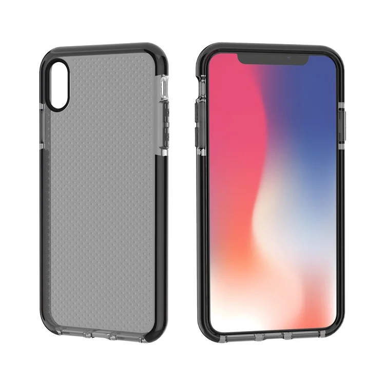 Seamless Dots Gel TPU Case for iPhone 9 Plus - Black / Grey