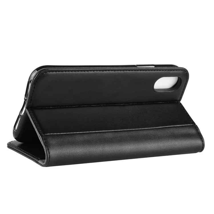 Custodia Per Telefono in Pelle Divisa Per Iphone XR 6,1 Pollici Follio Flip Wallet Design Case - Nero