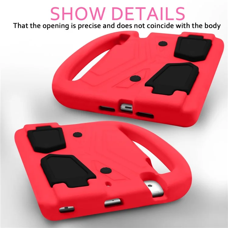 For iPad Mini 4/3/2/1 Sparrow Pattern Shockproof Kids Friendly EVA Phone Protection Case with Kickstand - Red