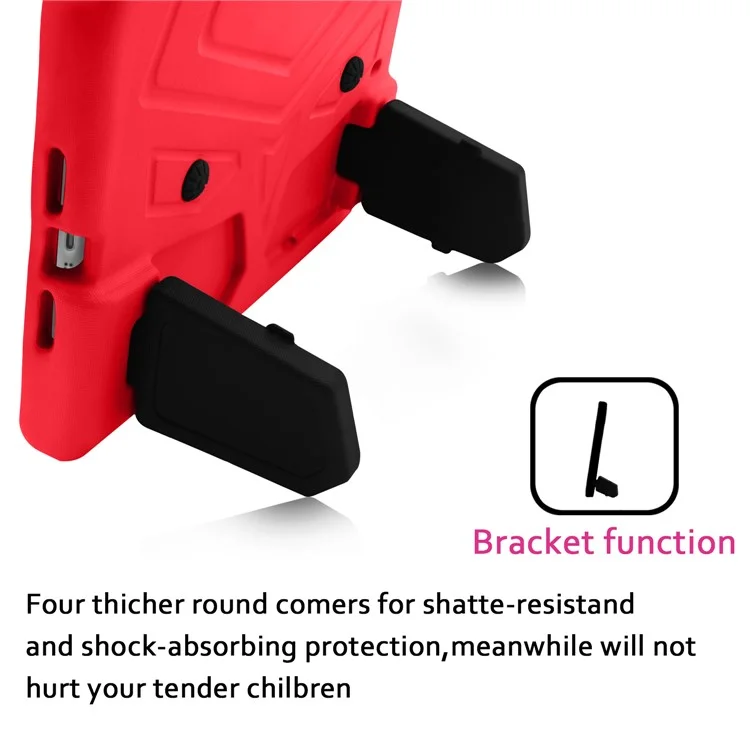 For iPad Mini 4/3/2/1 Sparrow Pattern Shockproof Kids Friendly EVA Phone Protection Case with Kickstand - Red