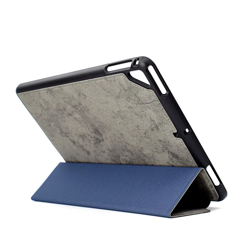 Tri-fold Leather Stand Cover for iPad Air / Air 2 / iPad 9.7-inch (2018) / iPad 9.7-inch (2017) - Grey