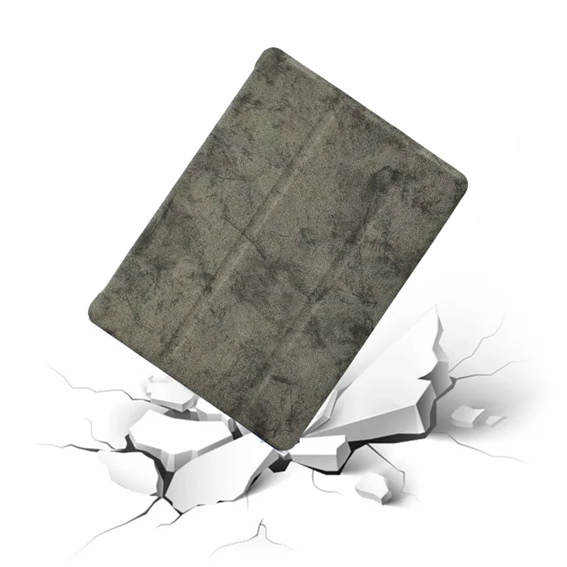 Tri-fold Leather Stand Cover for iPad Air / Air 2 / iPad 9.7-inch (2018) / iPad 9.7-inch (2017) - Grey