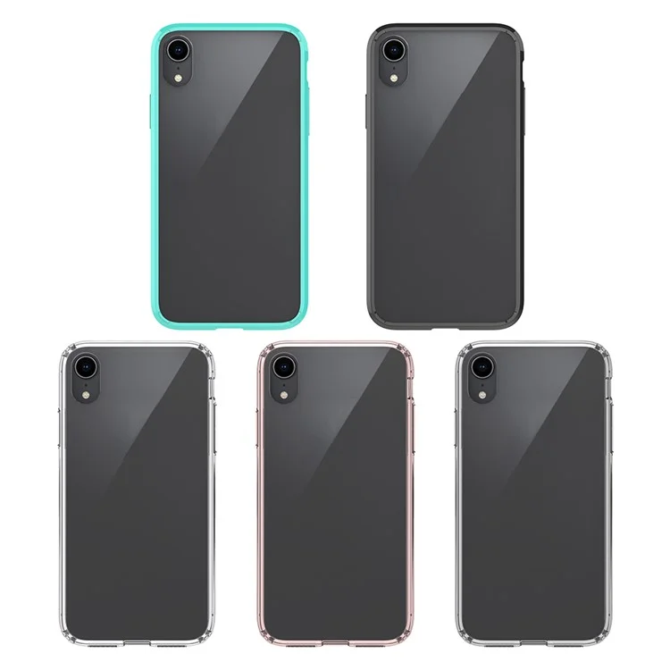 100 Unids / Lote Acrílico Transparente De Acrílico Transparente + TPU Para IPhone XR 6.1 Pulgadas - Transparente