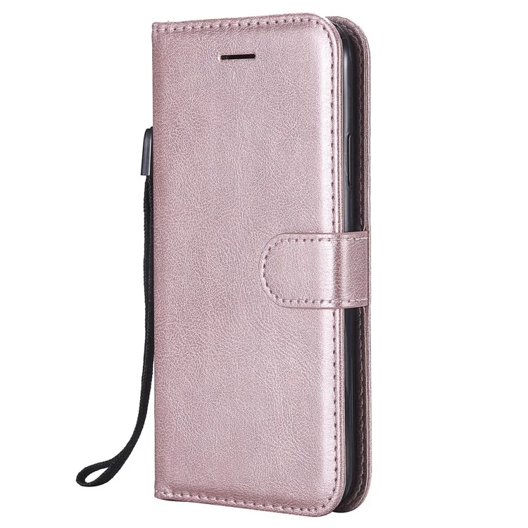 For iPhone XR 6.1 inch Wallet Leather Magnetic Mobile Phone Case with Stand - Rose Gold
