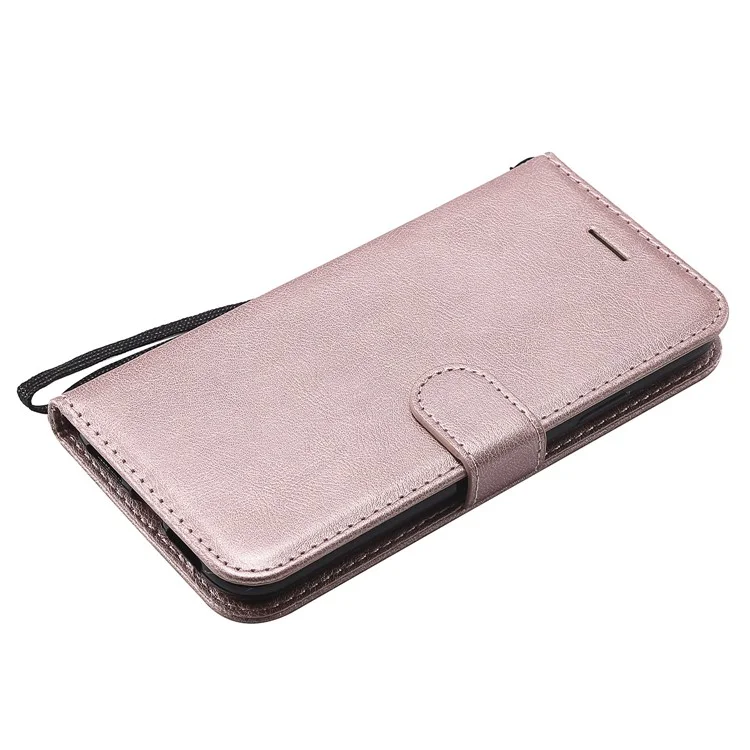 For iPhone XR 6.1 inch Wallet Leather Magnetic Mobile Phone Case with Stand - Rose Gold