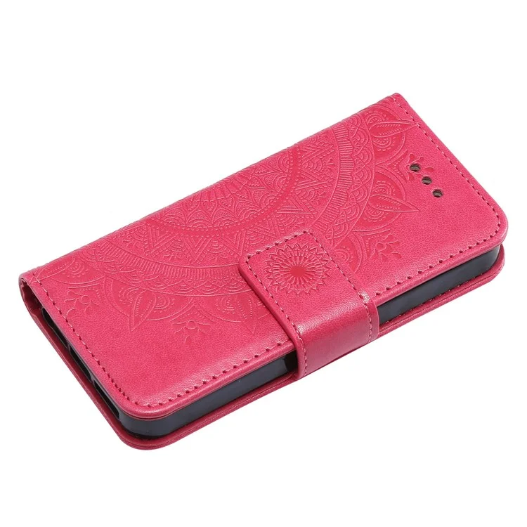 Отпечатанный Шаблон Мандалы PU Кожаный Обсадка Телефона Для Iphone Se/5s/5 - Роза