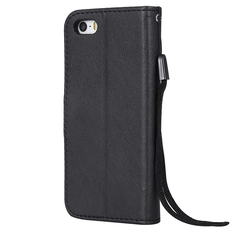 KT in Pelle Serie 2 Wallet Case in Pelle Per Iphone Se/5s/5 - Nero