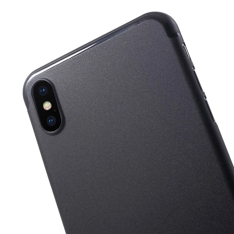 Ultra-thin Plastic Back Cell Phone Cover for iPhone XS Max 6.5 inch - Black