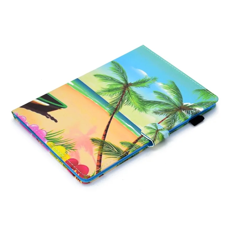 Pattern Printing Stand Leather Tablet Case for iPad 9.7 (2018)/9.7 (2017)/Air 2/Air - Seaside