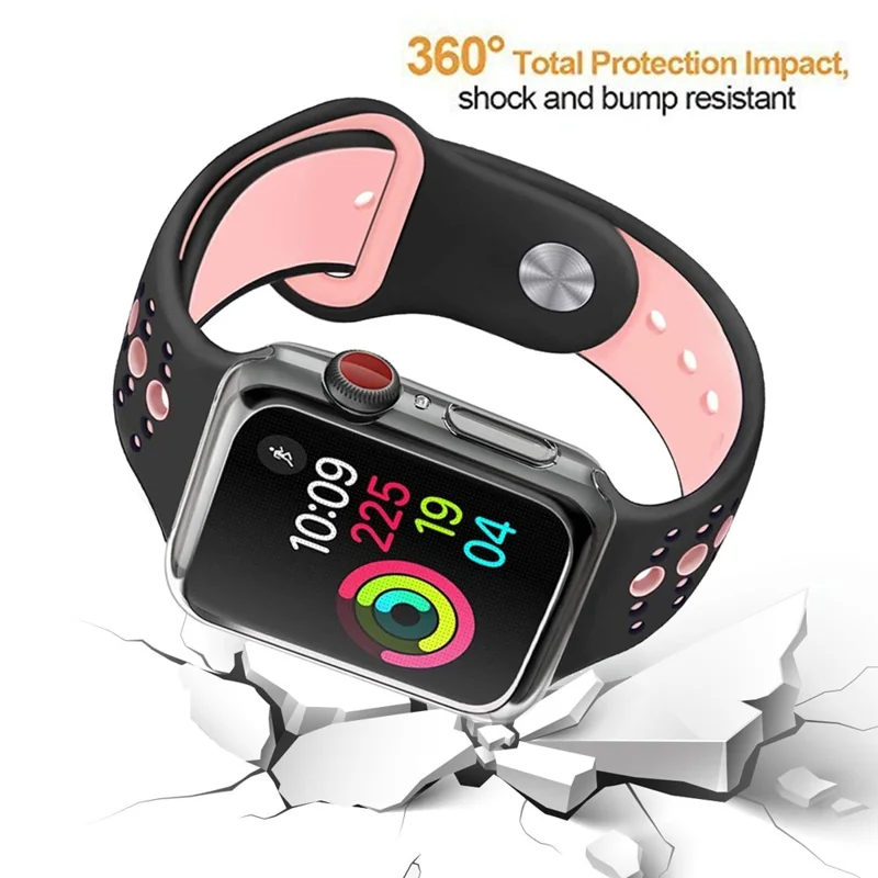 Soft Transparent TPU Case Protector Shell Accurate Cutouts for Apple Watch Series SE3 / SE2 / SE1 /  6 / 5 / 4 40mm