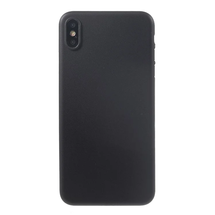 Ultra-thin Matte Plastic Back Phone Case for iPhone XS Max 6.5 inch - Black