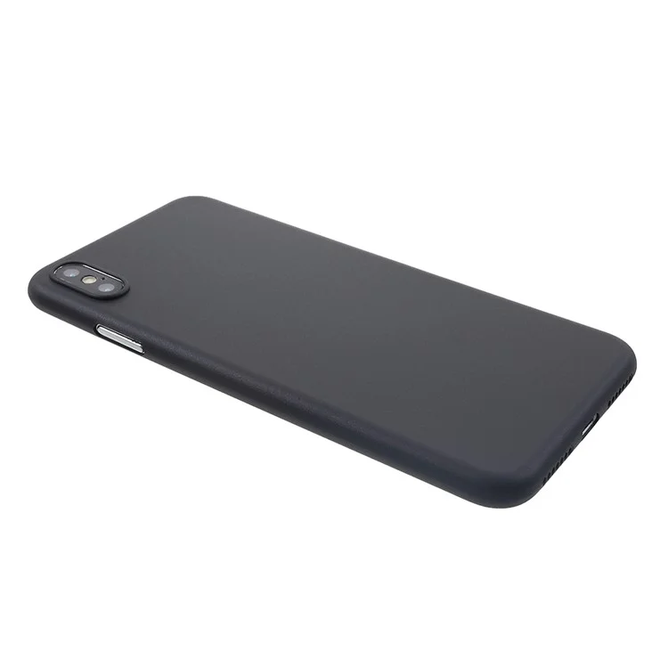 Ultra-thin Matte Plastic Back Phone Case for iPhone XS Max 6.5 inch - Black