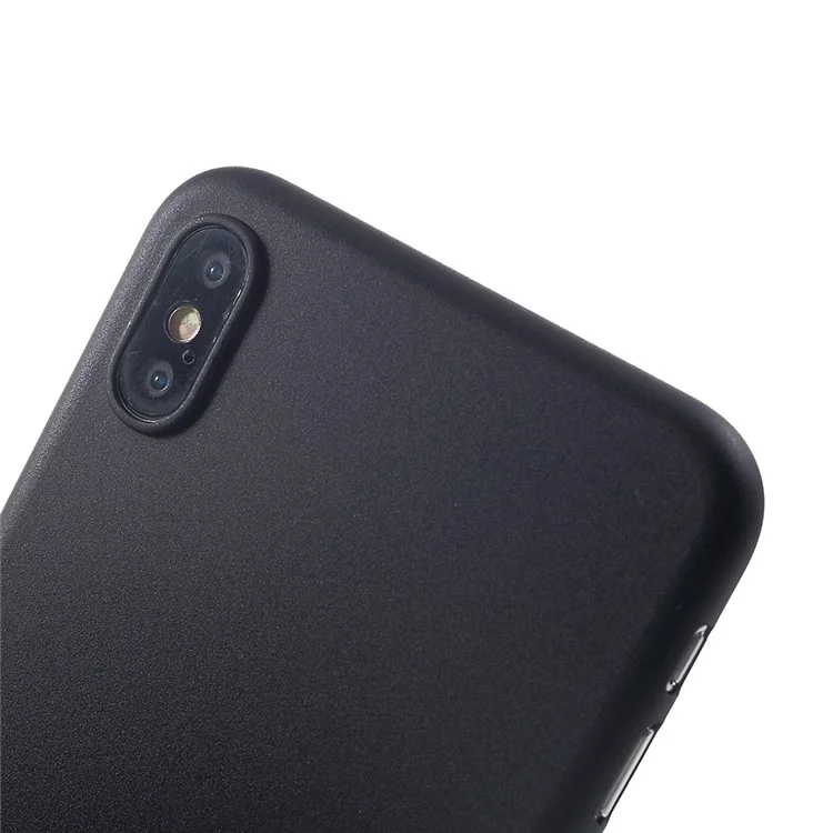 Ultra-thin Matte Plastic Back Phone Case for iPhone XS Max 6.5 inch - Black